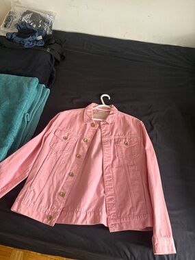 Zara Pink Denim Jacket - Button Front